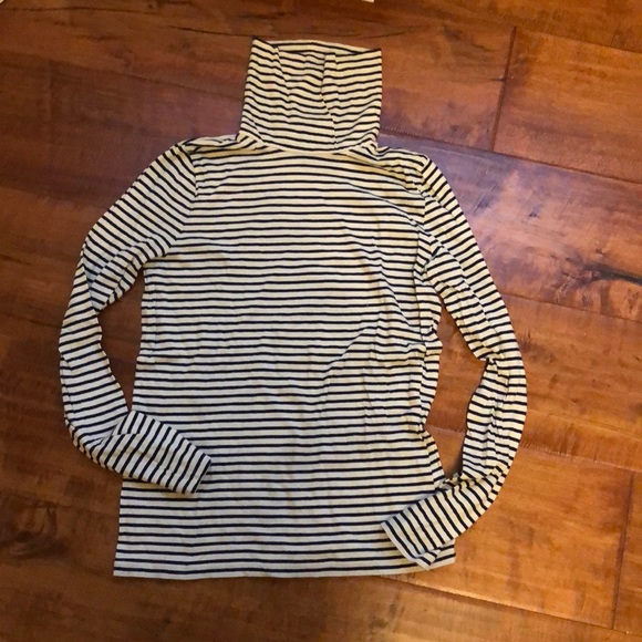 J. Crew Tops - J. Crew Tissue Turtleneck, Navy and White Stripe